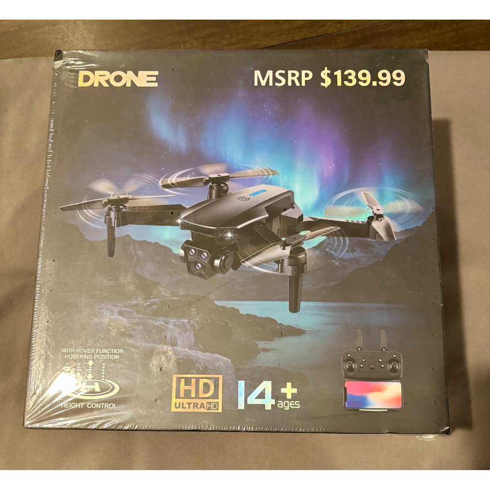 DMES S80 Smart Folding Drone HD Ultra HD Dual Lens Camera Quadcopter Black